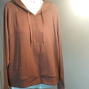 NWOT Xersion womens plum zip up hoodie